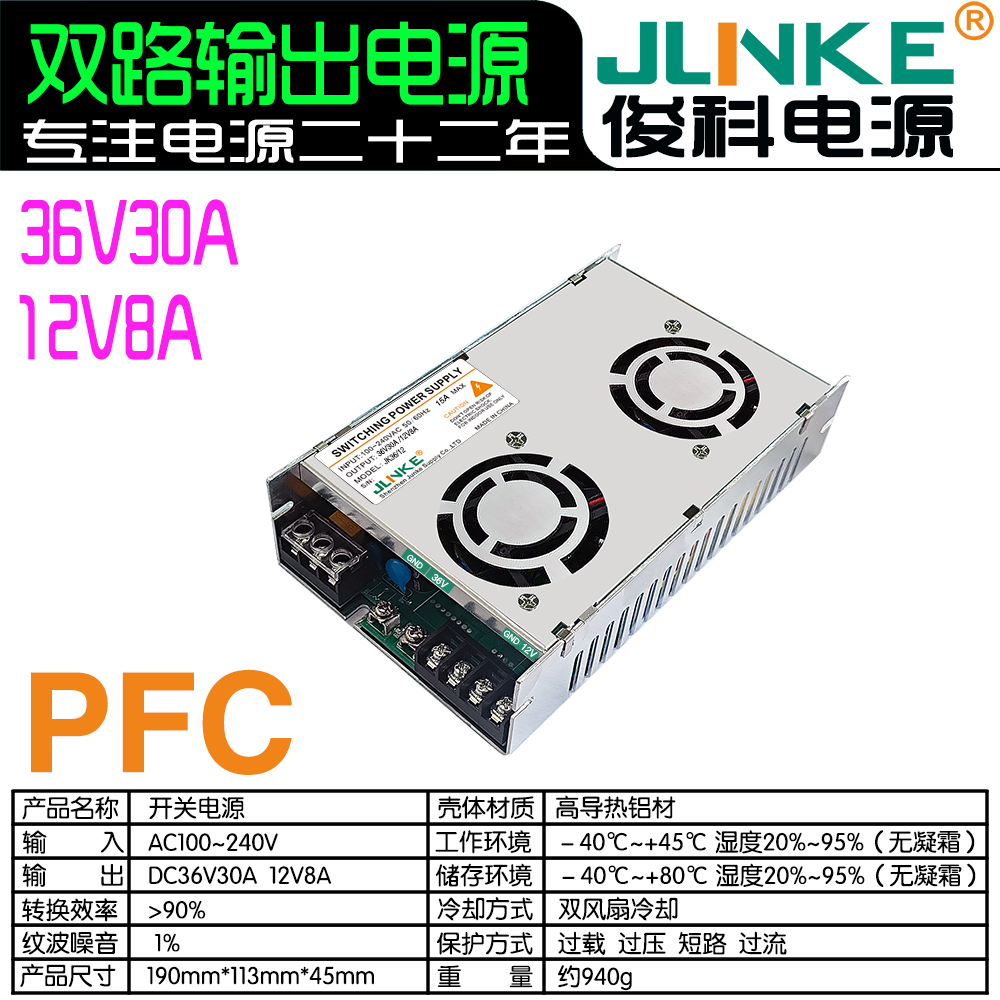 12V8A/36V30A