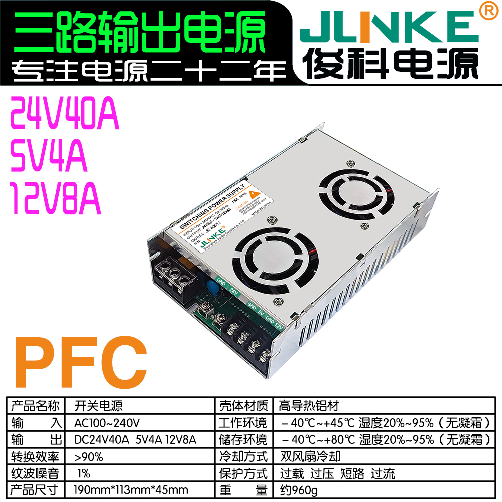5V4A/12V8A/24V40A